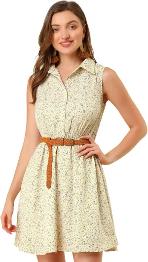 Allegra K womens Belt Dress