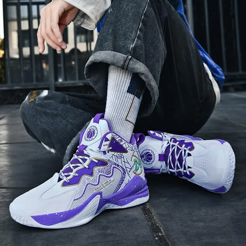 Basketball Shoes for Boys and Girls, Walking Running Shoes Breathable Comfortable Boys Sneakers for Little and Big Kids