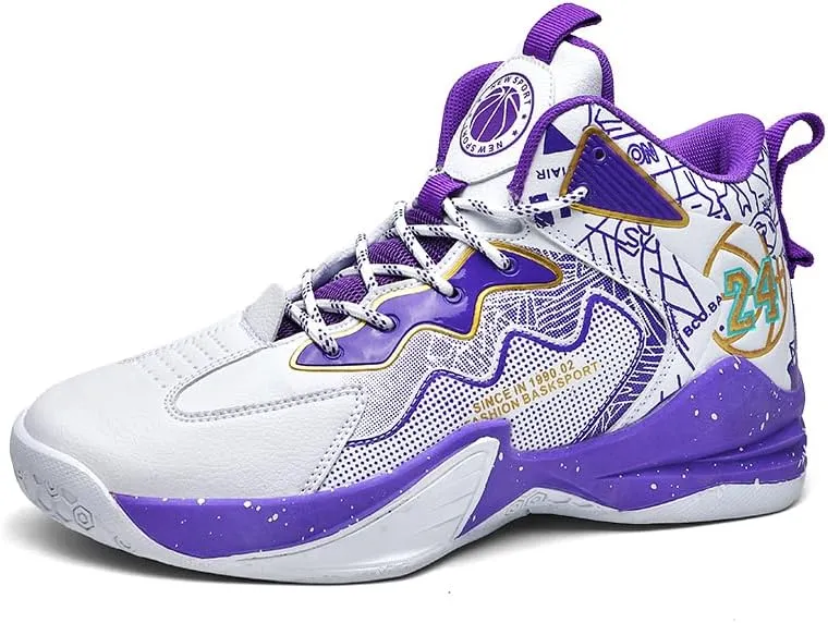 Basketball Shoes for Boys and Girls, Walking Running Shoes Breathable Comfortable Boys Sneakers for Little and Big Kids