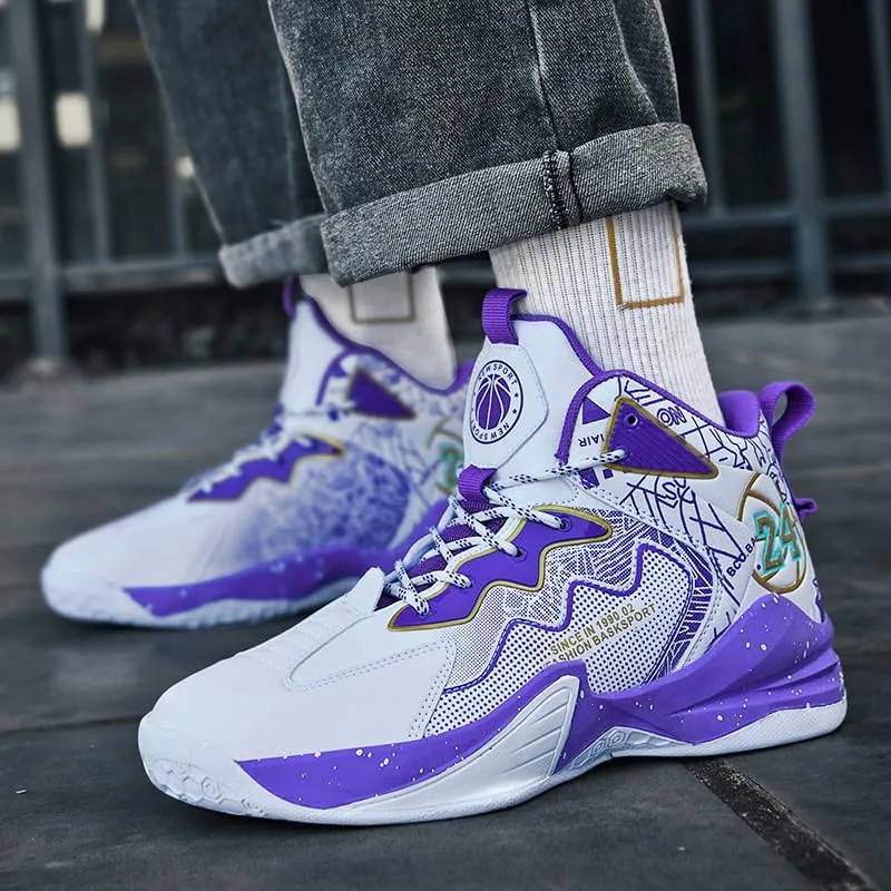 Basketball Shoes for Boys and Girls, Walking Running Shoes Breathable Comfortable Boys Sneakers for Little and Big Kids