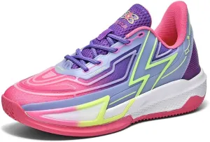 Basketball Shoes for Women Men Fashion Volleyball Sneakers Breathable Comfortable Colorful Sport Non Slip Shoe Rose Size 9