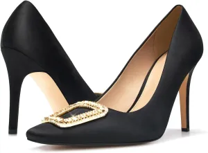 Black Stiletto Heels，Womens Dress Shoes，Pumps Shoes Women,Heels for Women Sexy,4 inch Heel