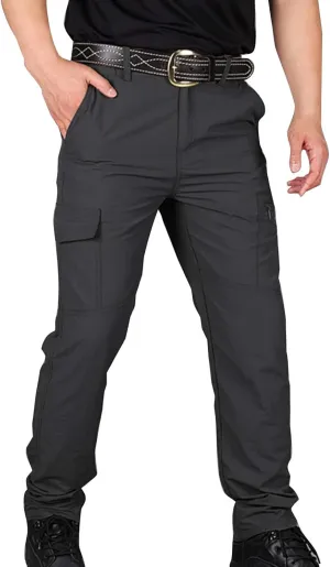 Cargo Pants for Men Ripstop Flex Camo Tactical Waterproof Pants Slim Fit Multi-Pocket Durable Cargo Pants Work Pants