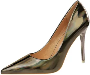 ChaiRong Zhou Women's Fashion Floral Pumps Stiletto Heels Pointed Toe Casual Print Shoes for Evening Party