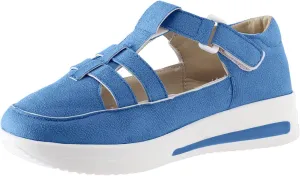 Dotmalls Shoes For Women,Women's Comfortable Sandals,Platform Wedges Sandals Casual Dressy Summer Low Top Lightweight Breathble Sneakers Non Slip on Ankle Strap Walking Loafers for Outdoor Travel