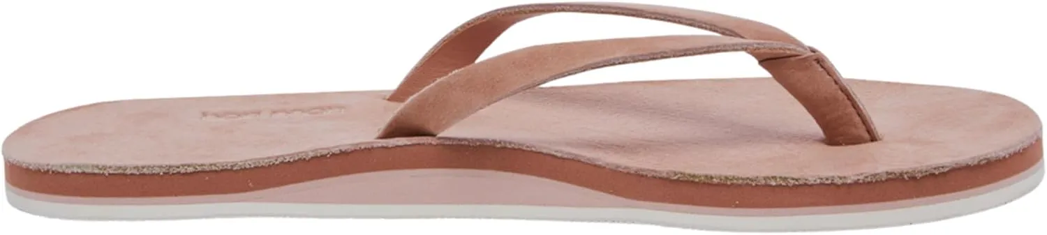 Hari Mari- Meadows- Women's Nubuck Leather Slim Fit Flip Flops with Soft V-Cut Strap- No Break Ins, Firm Arch Support, and Slim Contoured Sandal Profile