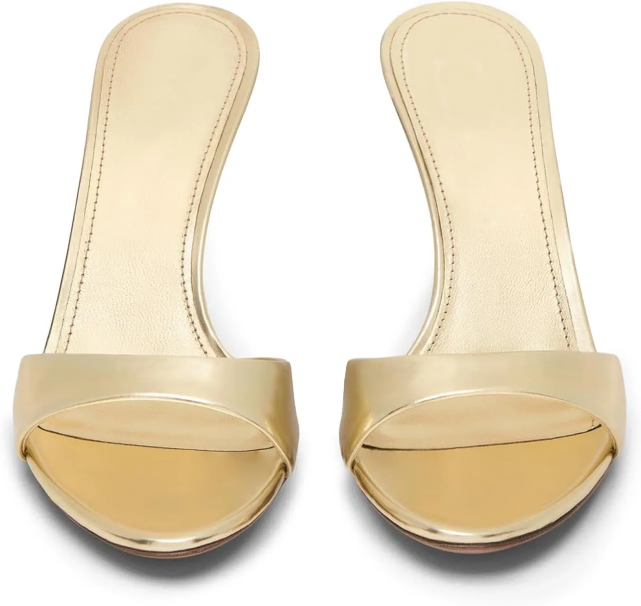 heelchic Womens High Stilettos Heels Slip on Heeled Slides Sandals, Open Pointed Toe Mules for Women Sexy Dress Pumps Prom Dance Shoes