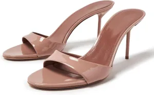 heelchic Womens High Stilettos Heels Slip on Heeled Slides Sandals, Open Pointed Toe Mules for Women Sexy Dress Pumps Prom Dance Shoes