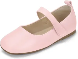 Hehainom Girls Dress Shoes Flower Girl Toddler Little Big Kids Square Toe Flats Mary Jane Wedding School Shoes