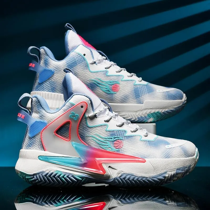 High Top Women Basketball Shoes Lightweight Fashion Outdoor Sports Shoes Unisex Sneakers Breathable Non Slip Basketball Shoes