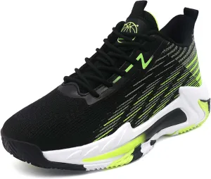 Men's Basketball Shoes, Lightweight Knitted mesh Fabric Upper, Upper Support, Breathable, Non-Slip wear-Resistant, Arch Support, Indoor and Outdoor Basketball Shoes Sneakers, Running Shoes