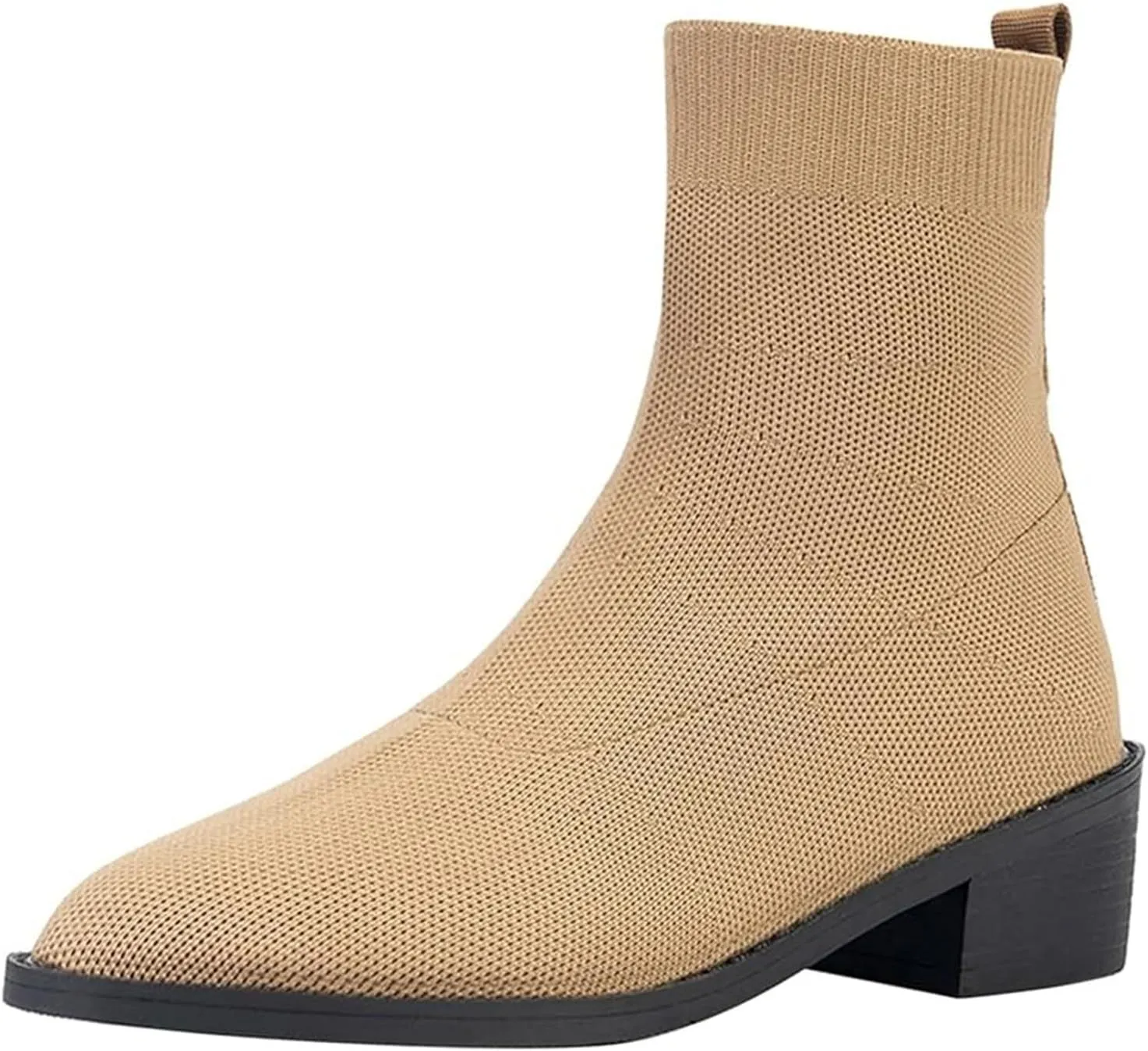 Mid Calf Boots for Women Large Size Suede Boots Women Chunky Heel Leopard Print Side Zipper Women's Short Boots