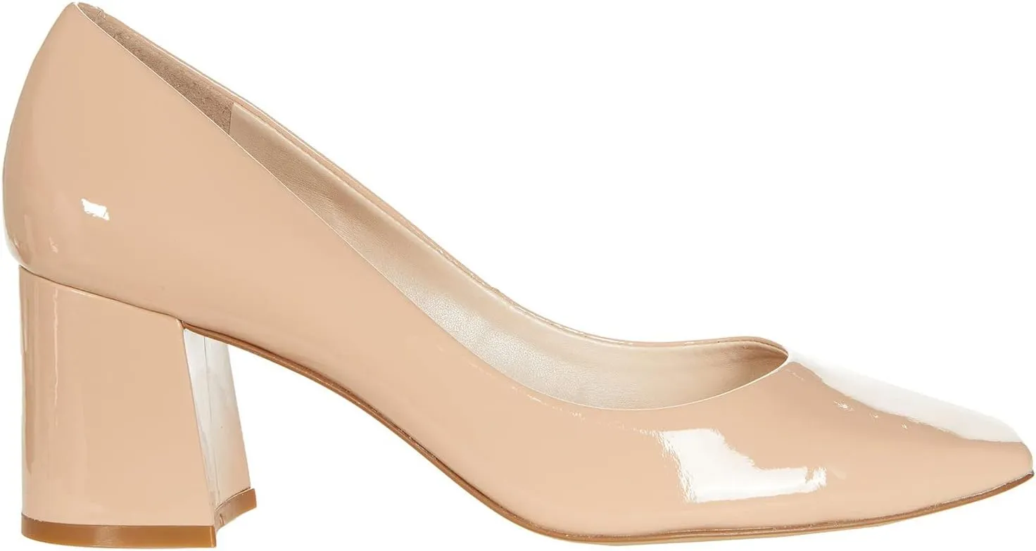 MOOMMO Low Chunky Block Heels Pumps for Women Comfortable Square Closed Toe Slip On Dress Shoes Matte Leather 2 Inch Low Heels Classic Wedding Bridal Office Work Pump Shoes Formal Casual 4-11 M US
