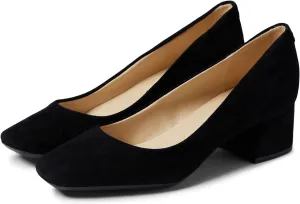MOOMMO Low Chunky Block Heels Pumps for Women Comfortable Square Closed Toe Slip On Dress Shoes Matte Leather 2 Inch Low Heels Classic Wedding Bridal Office Work Pump Shoes Formal Casual 4-11 M US