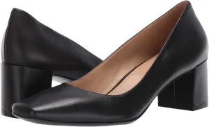 MOOMMO Low Chunky Block Heels Pumps for Women Comfortable Square Closed Toe Slip On Dress Shoes Matte Leather 2 Inch Low Heels Classic Wedding Bridal Office Work Pump Shoes Formal Casual 4-11 M US