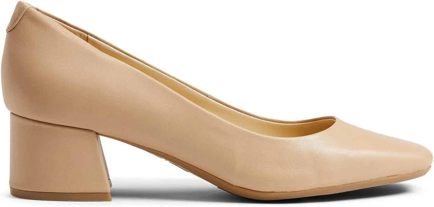 MOOMMO Low Chunky Block Heels Pumps for Women Comfortable Square Closed Toe Slip On Dress Shoes Matte Leather 2 Inch Low Heels Classic Wedding Bridal Office Work Pump Shoes Formal Casual 4-11 M US