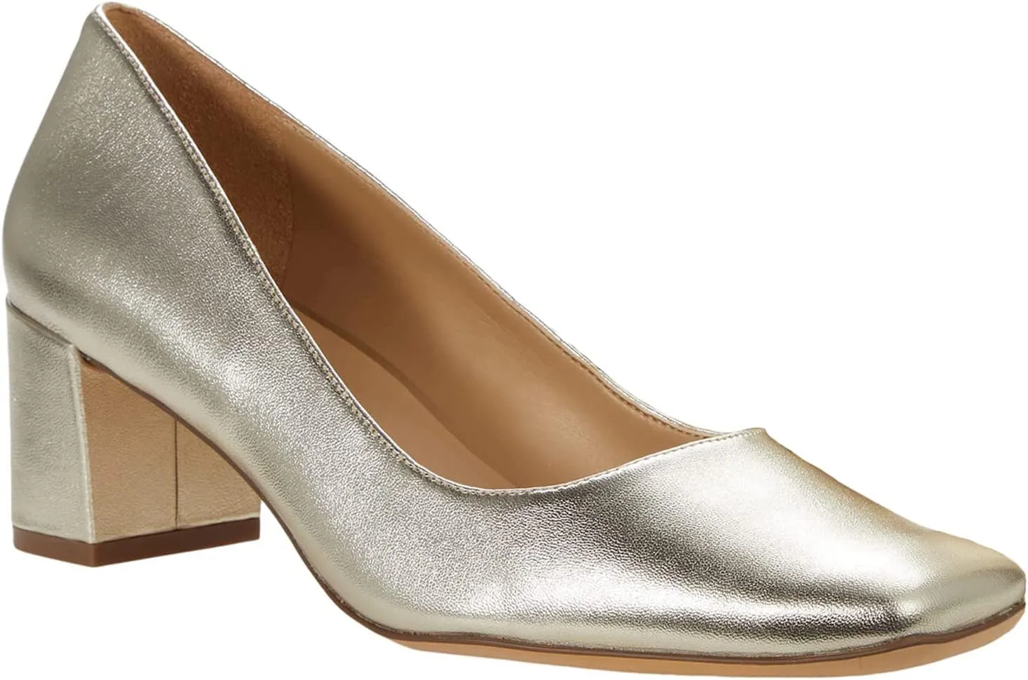 MOOMMO Low Chunky Block Heels Pumps for Women Comfortable Square Closed Toe Slip On Dress Shoes Matte Leather 2 Inch Low Heels Classic Wedding Bridal Office Work Pump Shoes Formal Casual 4-11 M US