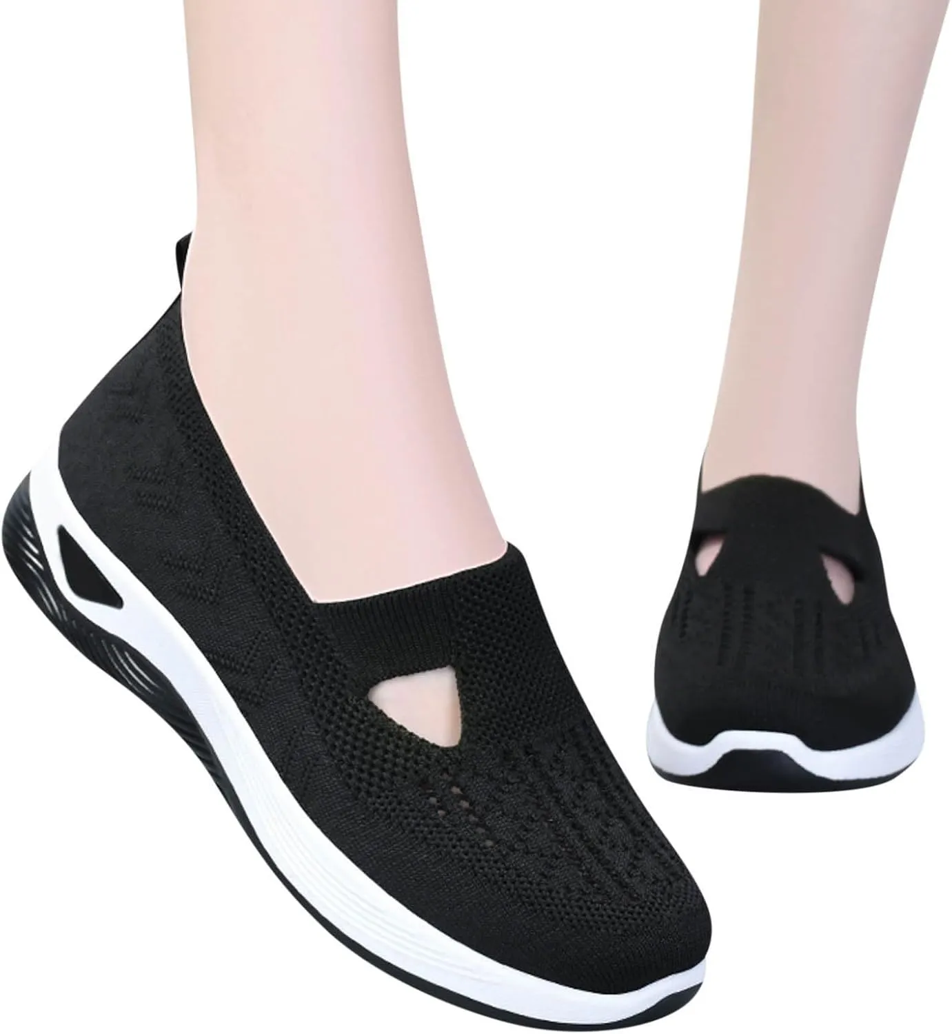 Orthopedic Shoes for Women Woven Slip on Walking Tennis Shoes Womens Food Service Dress Casual Shoes Slip On Sneakers Tennis Shoe Loafers Dress Shoe