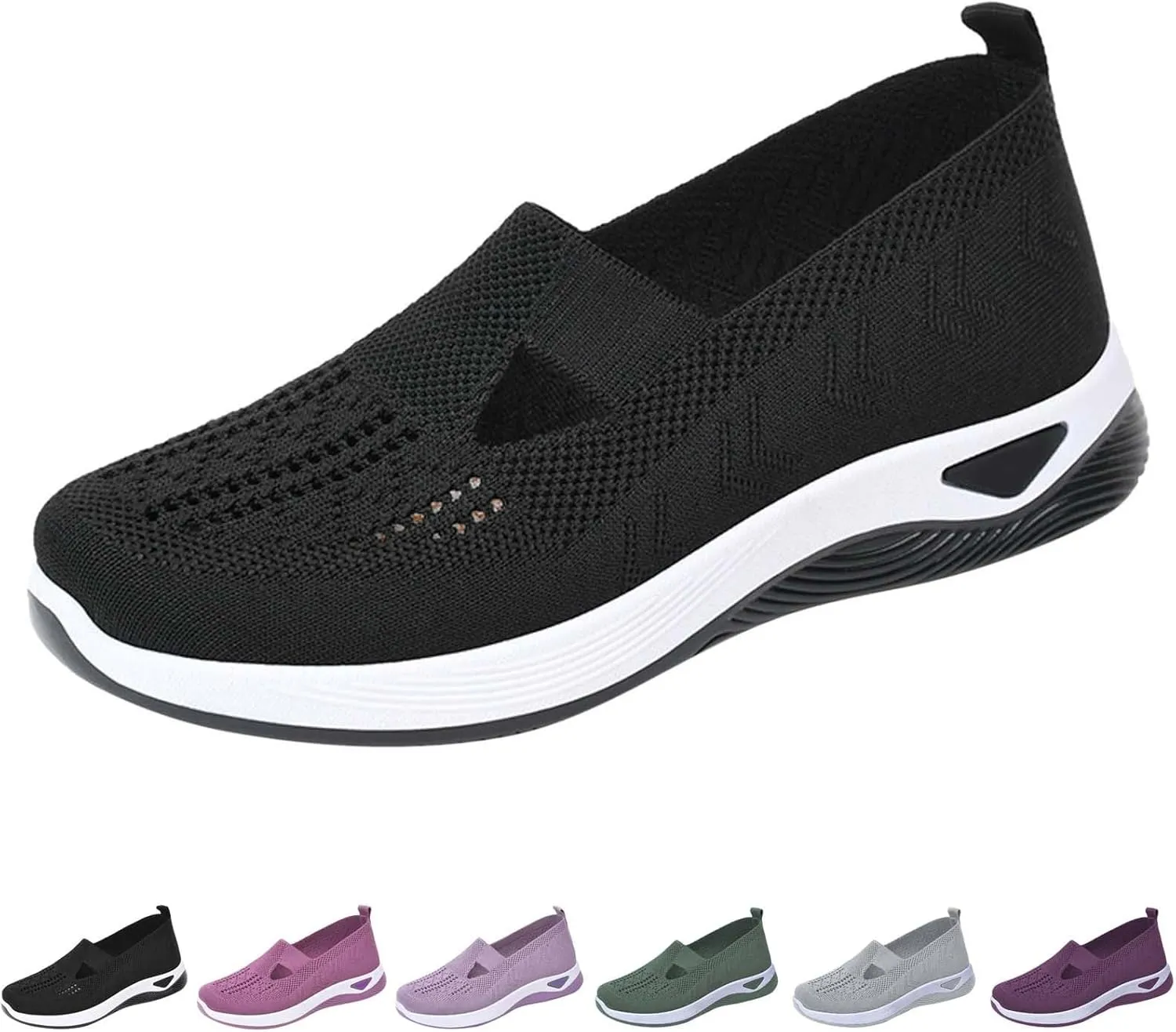 Orthopedic Shoes for Women Woven Slip on Walking Tennis Shoes Womens Food Service Dress Casual Shoes Slip On Sneakers Tennis Shoe Loafers Dress Shoe
