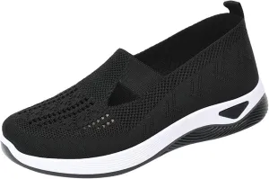 Orthopedic Shoes for Women Woven Slip on Walking Tennis Shoes Womens Food Service Dress Casual Shoes Slip On Sneakers Tennis Shoe Loafers Dress Shoe