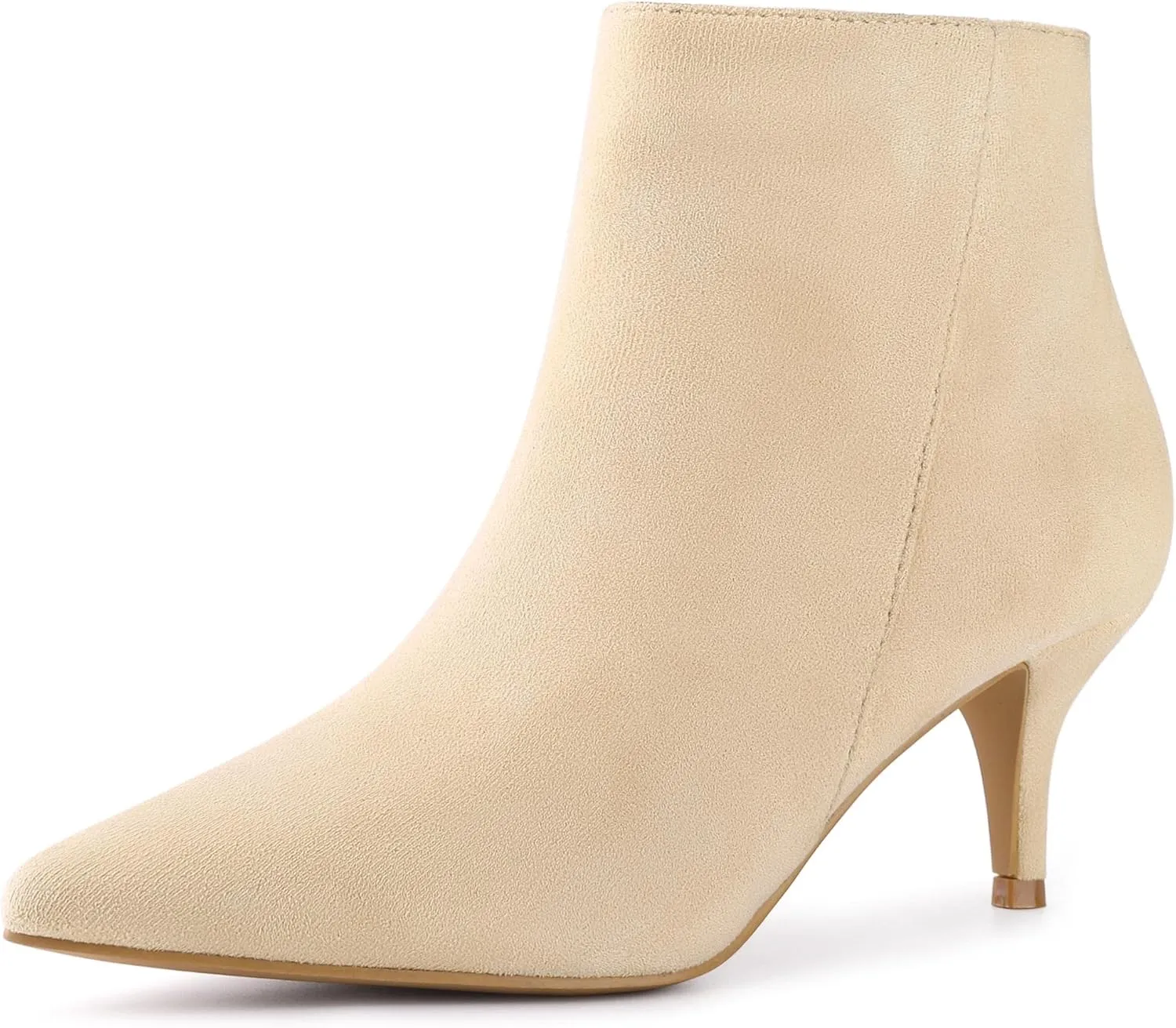 Perphy Pointed Toe Kitten Heels Ankle Booties Stiletto Heels Ankle Boots for Women