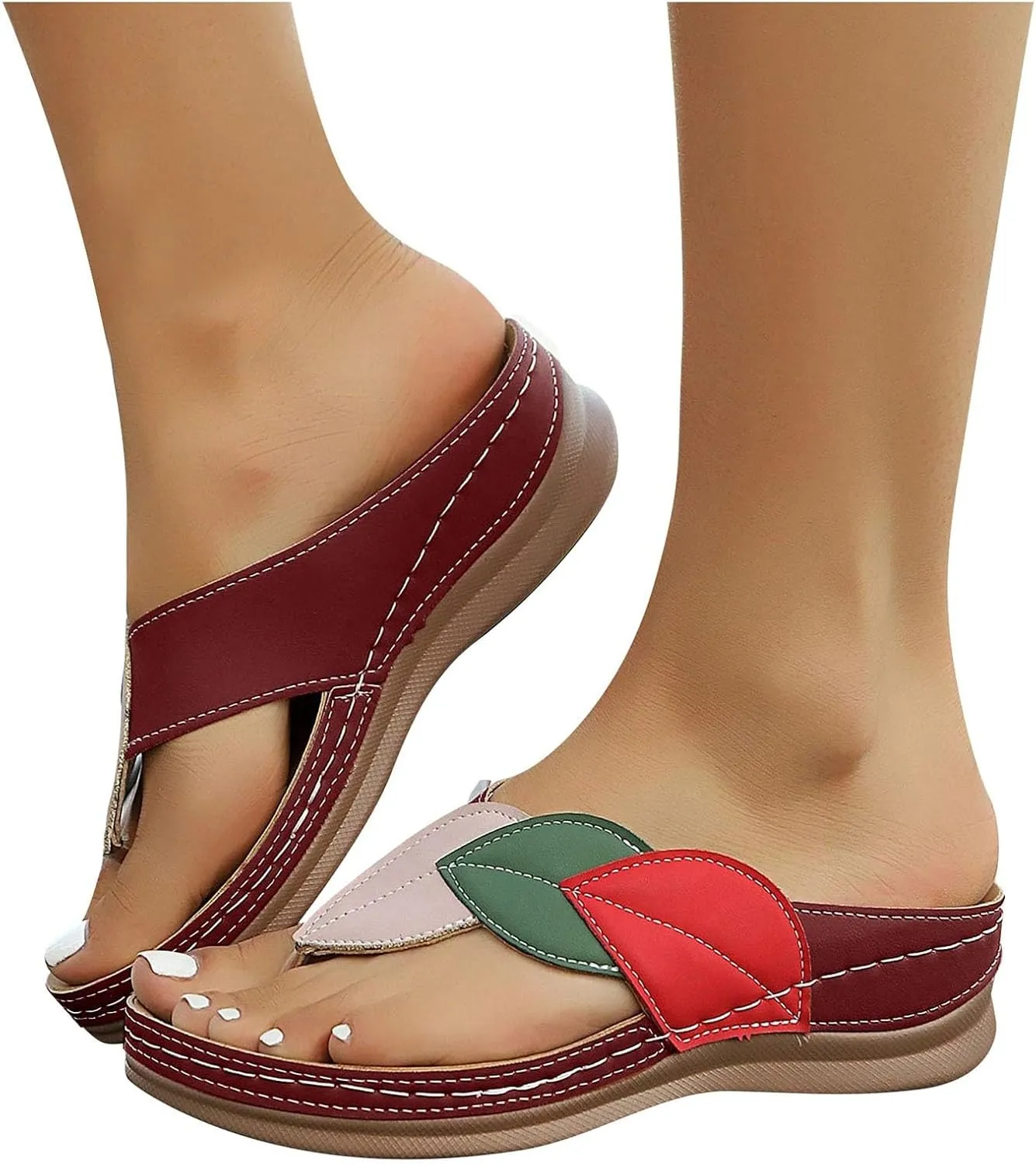 Platform High Heels Vacation Shoes Flip Flops For Ladies Summer Wedges Sandals Shoes Women Slippers Bohemian Sandals