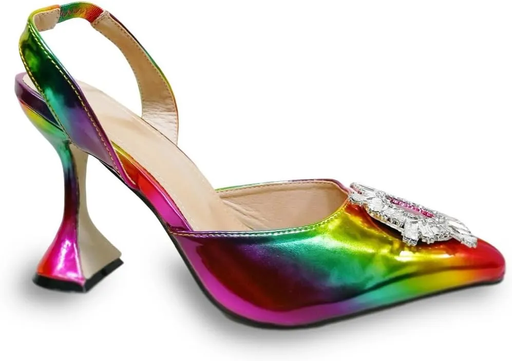 Rainbow Pumps With Stiletto Heels