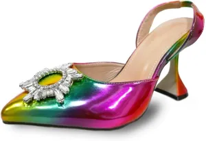 Rainbow Pumps With Stiletto Heels