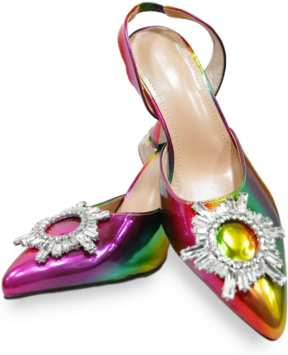 Rainbow Pumps With Stiletto Heels