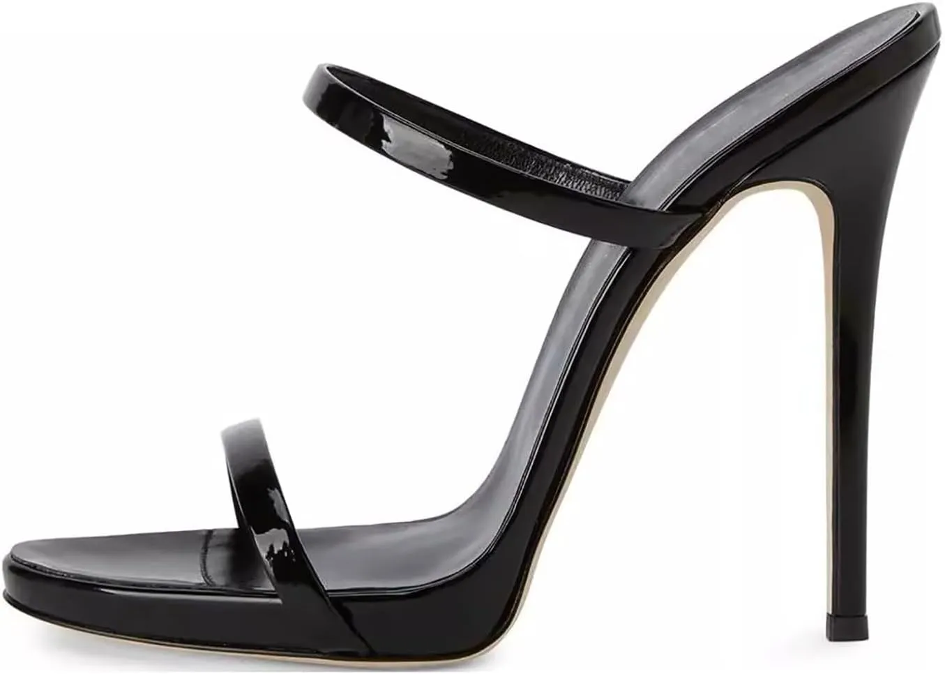 Sexy Open Toe women's sandals Platform Stiletto orange heels Silver Women Two Straps Mules Slip on Slingback Party Prom Evening Dance Shoes