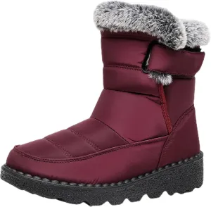 Snow Boots for Women Couple Models Men And Women Anti-Leveling Heel Warm Winter Paste With Mid-Calf Snow Boots Shoes