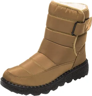 Snow Boots for Women Mid Calf Boots Women Winter Warm Outdoor Waterproof Comfortable Round Toe Platform Women Boots