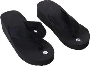 Soft Women Wedge Sandals Thong Flip Flops Platform Slippers Beach Black