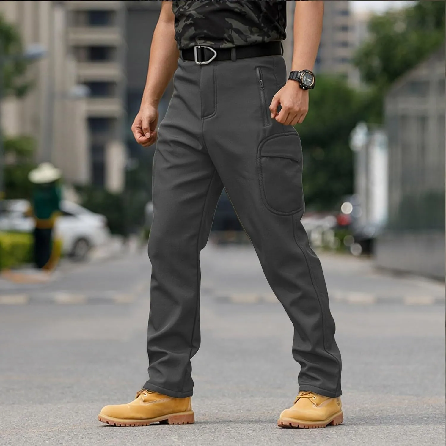 Tactical Cargo Pants for Men Flex Ripstop Waterproof Work Pants Outdoor Hiking Camping Thermal Flexcamo Combat Pants
