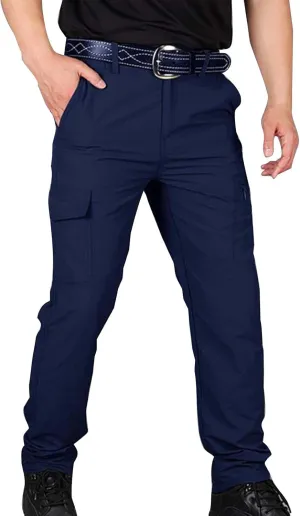Tactical Pants for Men Slim Fit Waterproof Lightweight Work Cargo Pants Loose Fit Camping Combat Pants with Pockets