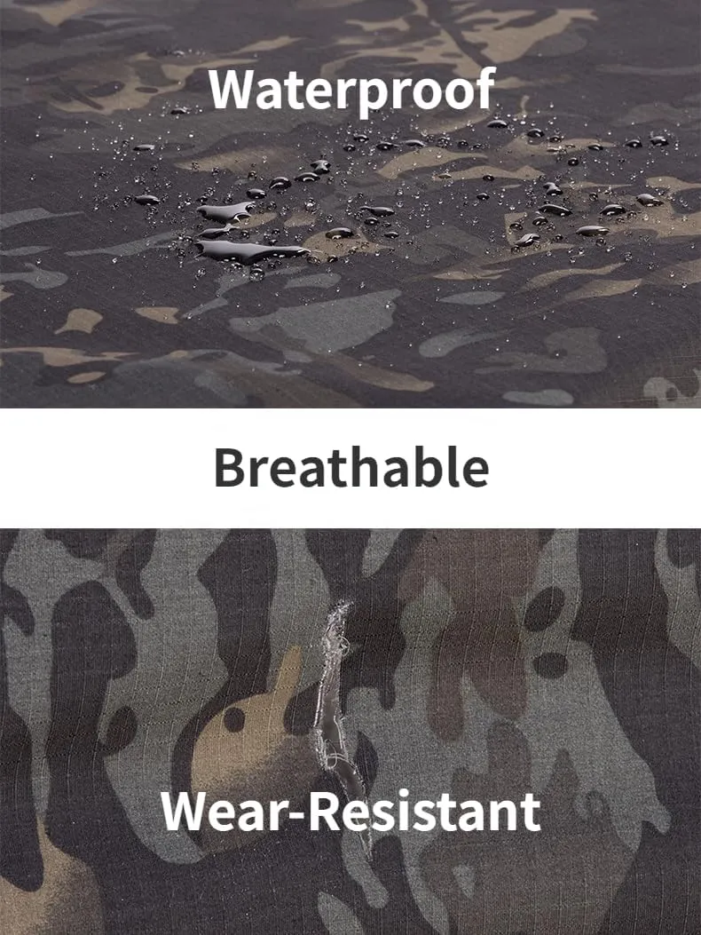 TOMITANY Mens Military Tactical Pants Slim Fit Cargo Camo Pant Waterproof Airsoft Combat Pants with Knee Pads