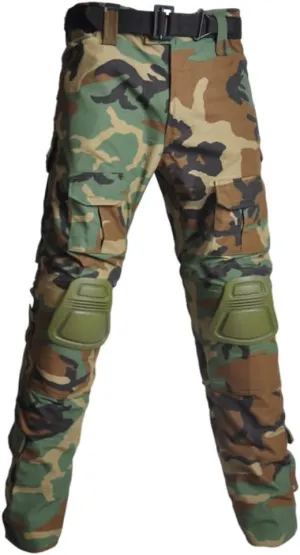 TOMITANY Mens Military Tactical Pants Slim Fit Cargo Camo Pant Waterproof Airsoft Combat Pants with Knee Pads