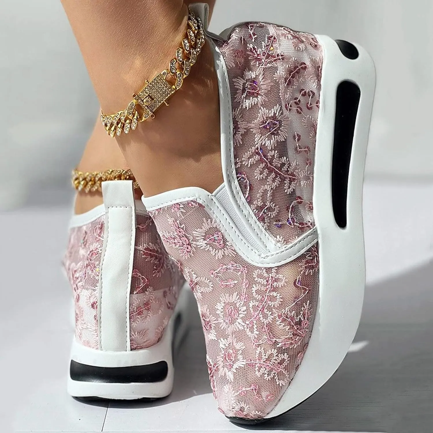 Women Platform Sneakers Wedge Heels of The Comfortable Sneaker Shoes Thick Soled Casual Sports Walking Canvas Shoes Fall Walking Driving Play Sneakers Work Shoes