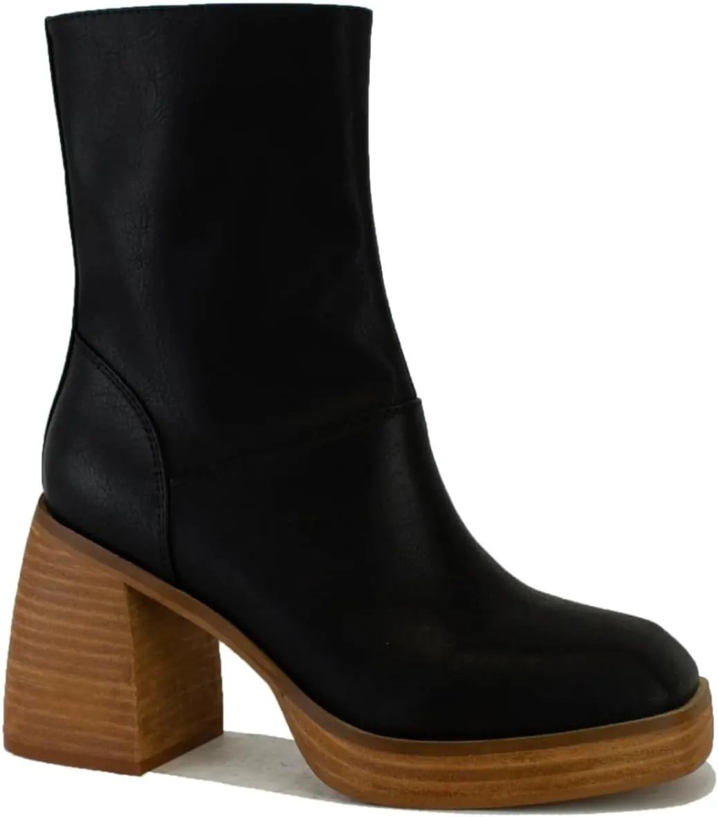 Women's Block Heel Ankle Boots Cowboy Boots Mid Calf Boots Cowgirl Boots Stacked Leather Heel Pointed Toe Boots Fashion Boots