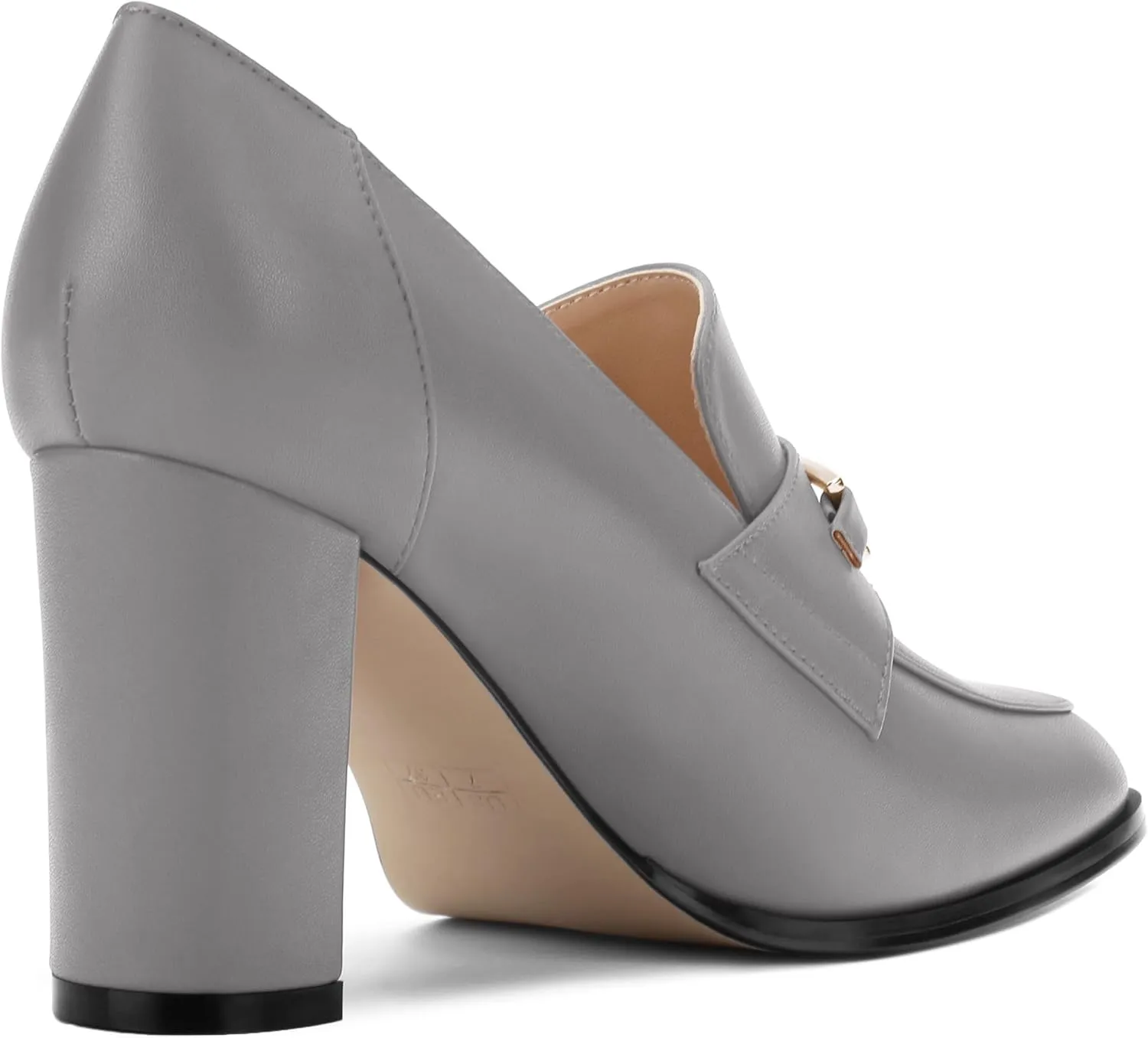 Womens Chunky Block Heels for Women Square Toe Matte Pumps, Slip on Loafers Office Party Prom Shoes 3 inch