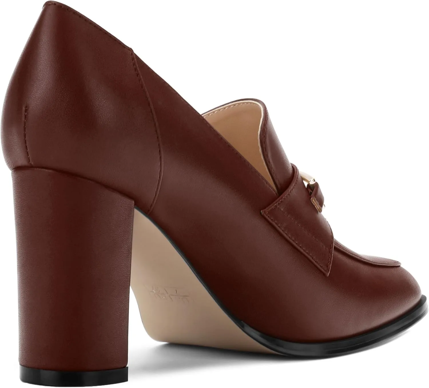 Womens Chunky Block Heels for Women Square Toe Matte Pumps, Slip on Loafers Office Party Prom Shoes 3 inch