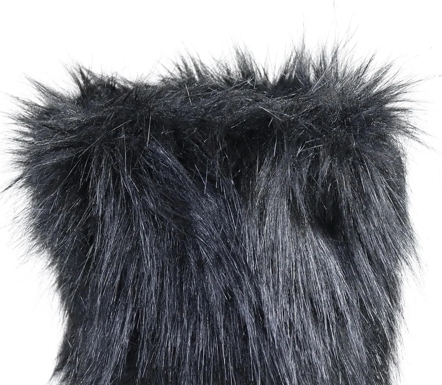 Women's Faux fur Boot Furry Fluffy Snow Boot Mid-Calf Fashion Boots
