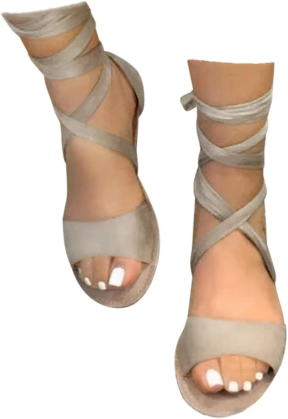 Women's Lace-up Flat Sandals Strappy Open Toe Slingback CrissCross Casual Summer Slides Sandal Dressy Slide Comfortable Tie up Sexy For Women 2025 Ankle Strap flat Dress Crisscross Shoes for Party