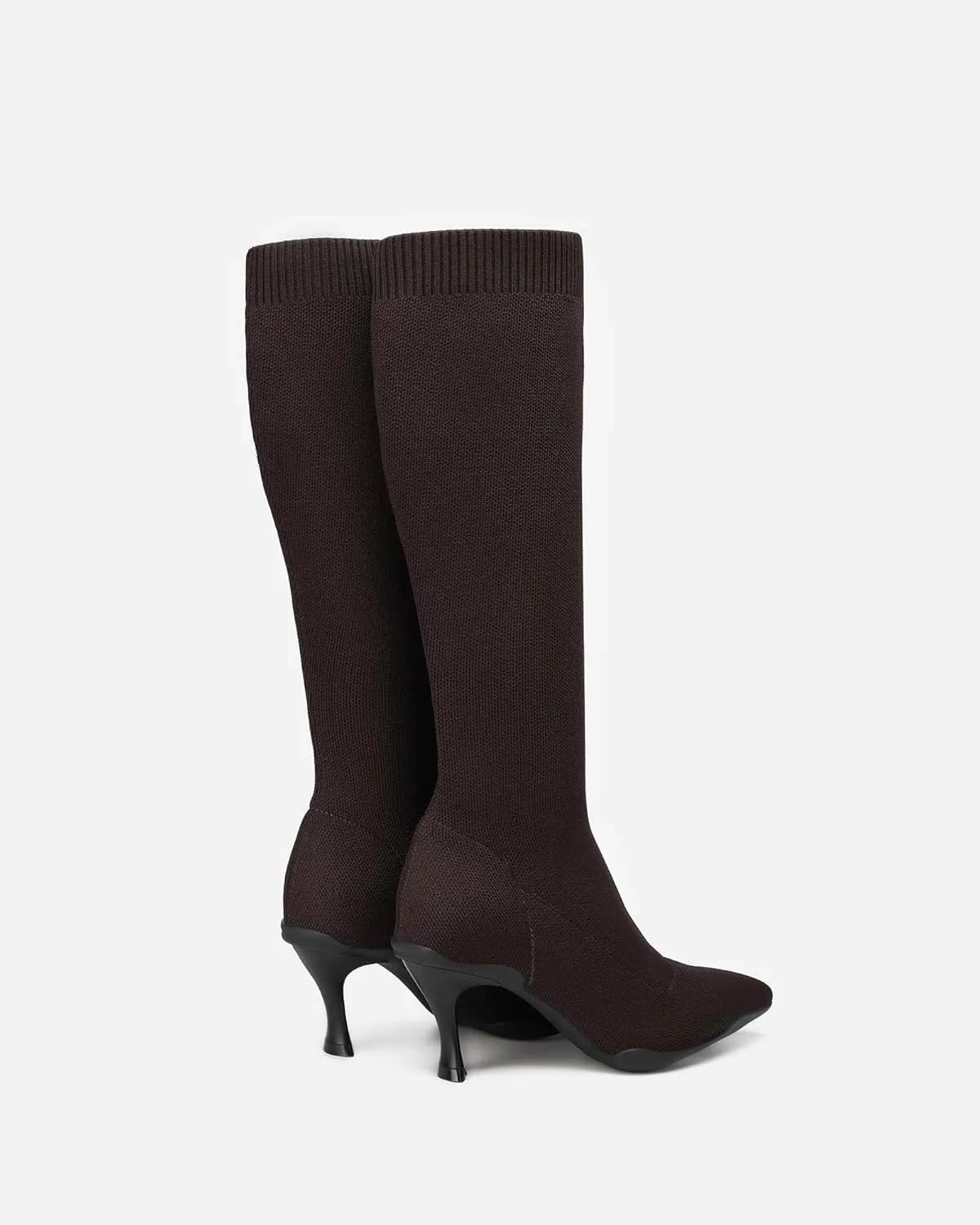 Womens Minimalist Pointed Toe High Boots