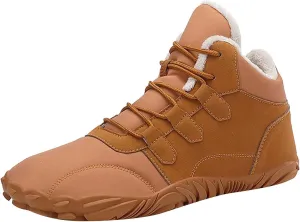 Women's Winter Boots Soft Flat Soled Walking Boots Lace Up Non Slip Fleece Womens Lace up Winter Wide Sizes