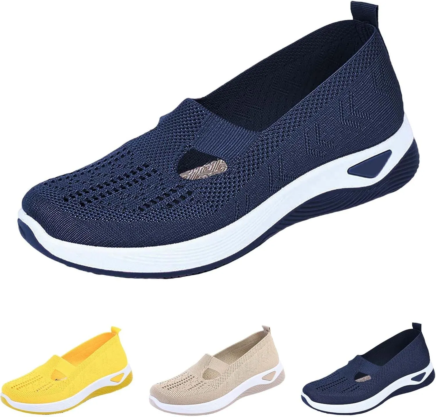 Women's Woven Orthopedic Breathable Soft Walking Mens Casual Shoes Lether Casual Dress Shoes Men's Fashion Sneakers White Tennis Shoe Cross Trainer Shoe