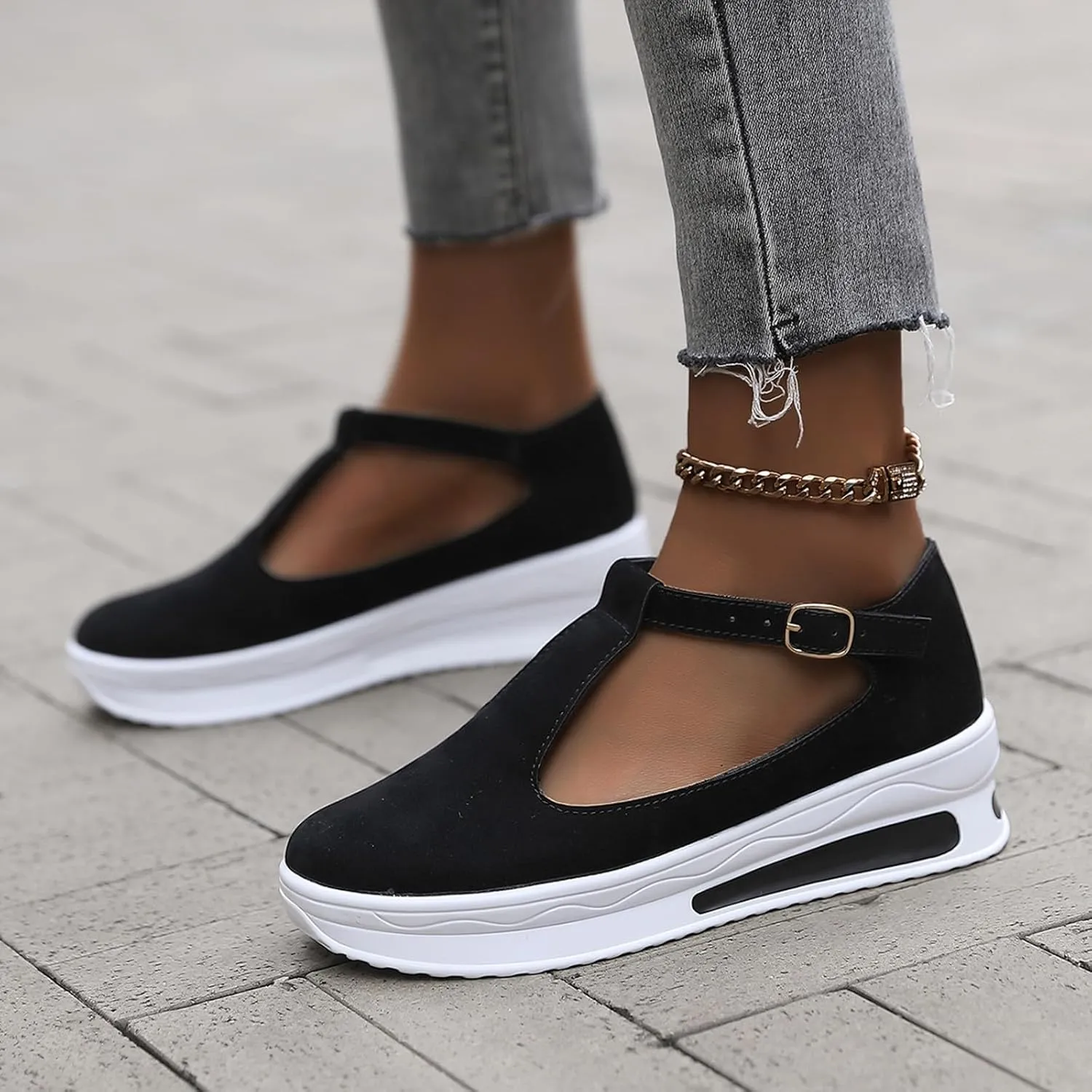 ZSpzx Wedge Sandals For Women 2025 Dressy Summer Slip on Ankle Strap Platform Wedges Loafers Casual Walking Shoes Arch Support Comfortable On Low Top Breathable Lightweight Canvas Sneakers