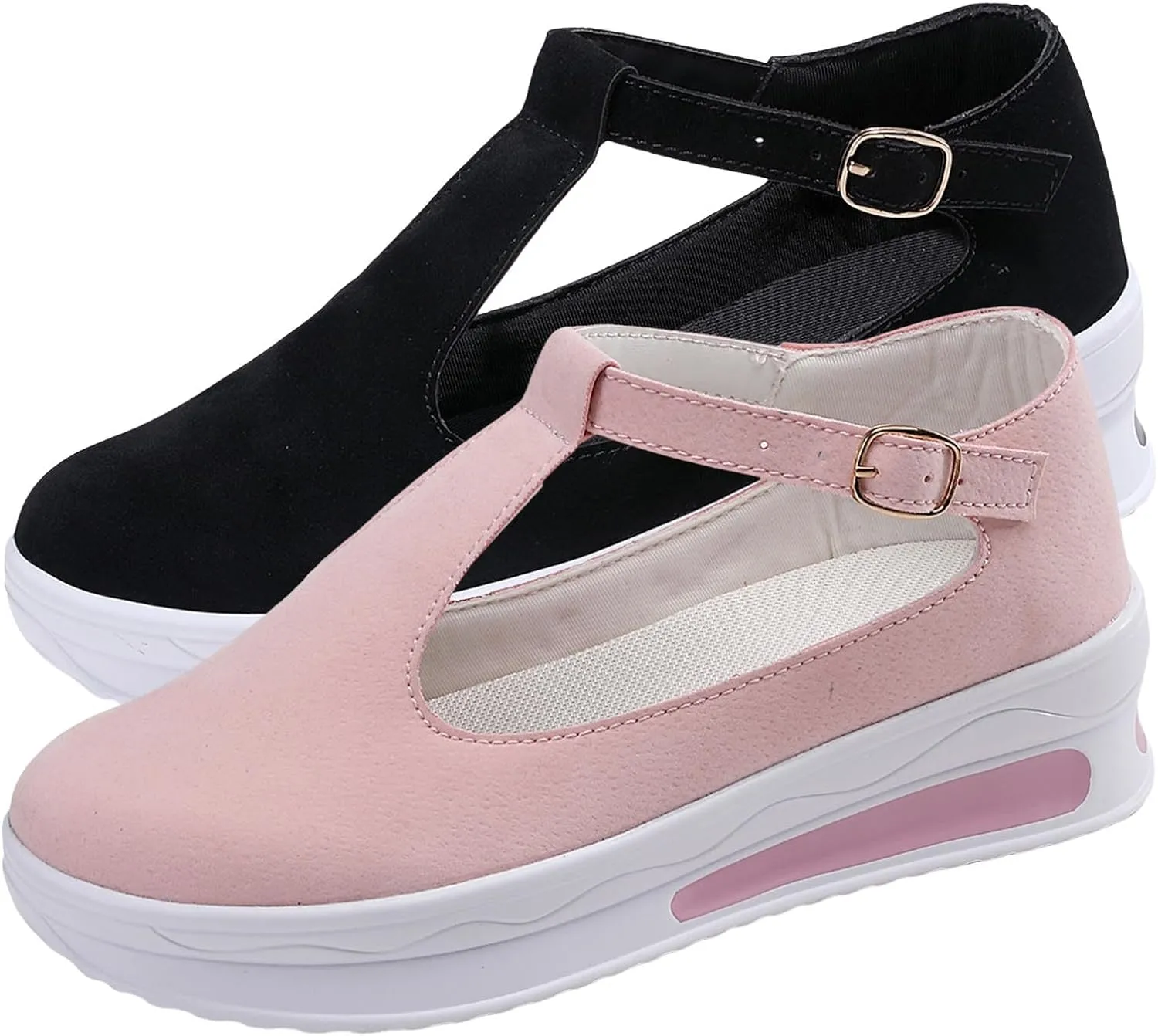 ZSpzx Wedge Sandals For Women 2025 Dressy Summer Slip on Ankle Strap Platform Wedges Loafers Casual Walking Shoes Arch Support Comfortable On Low Top Breathable Lightweight Canvas Sneakers