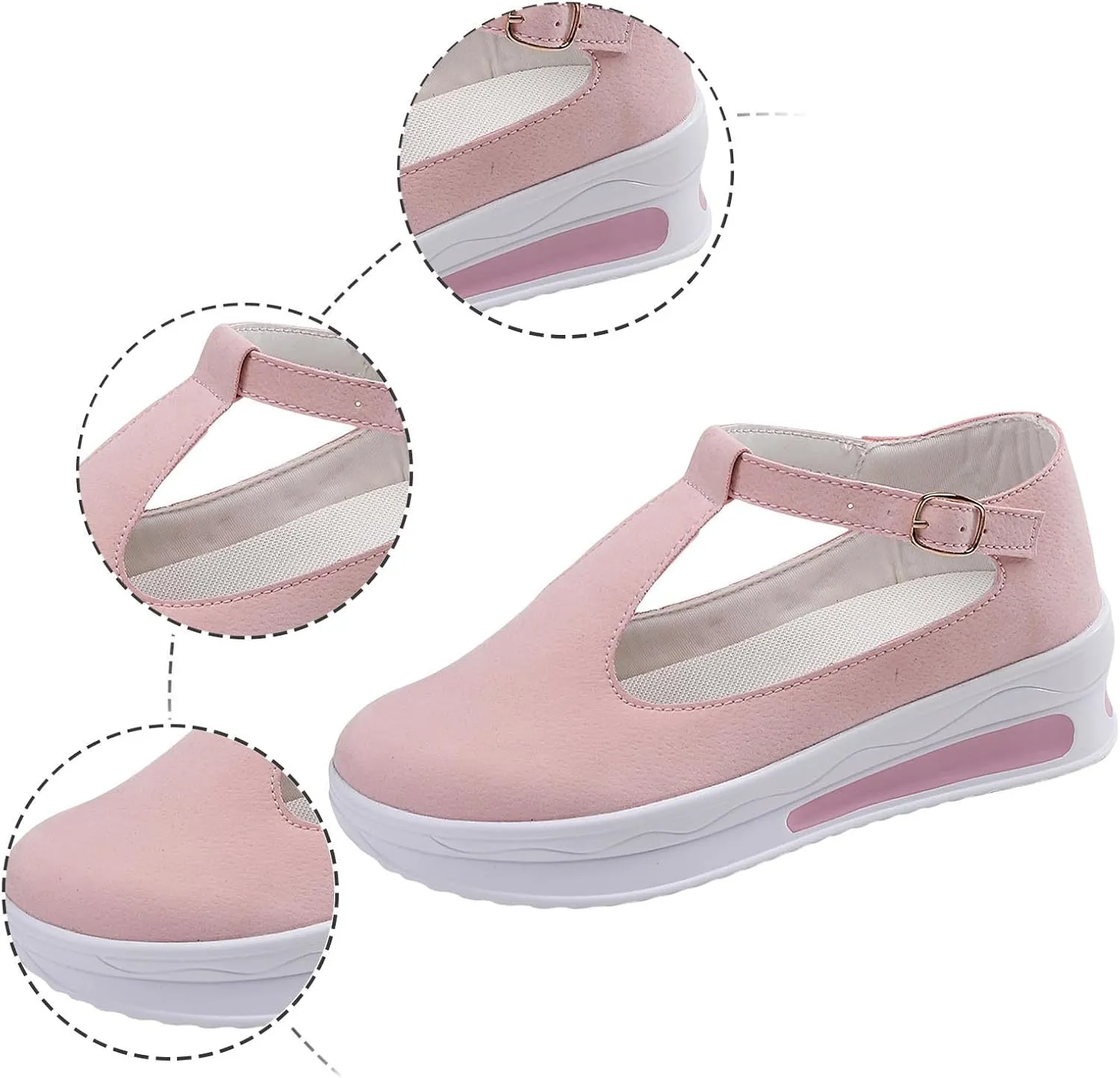ZSpzx Wedge Sandals For Women 2025 Dressy Summer Slip on Ankle Strap Platform Wedges Loafers Casual Walking Shoes Arch Support Comfortable On Low Top Breathable Lightweight Canvas Sneakers